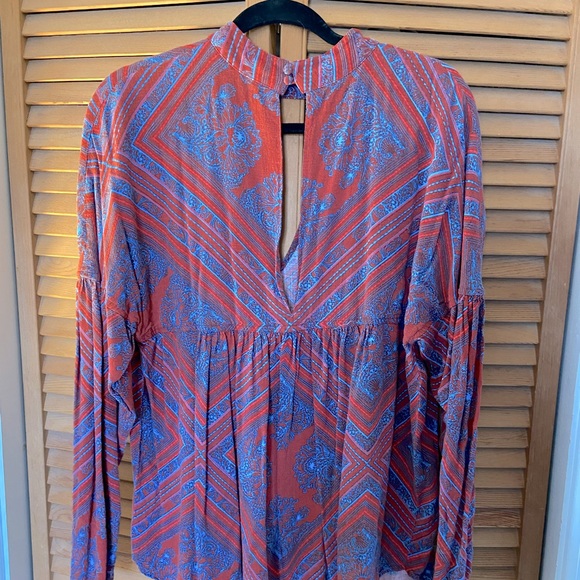 Free People Bohemian Patterned Blouse - Picture 1 of 5